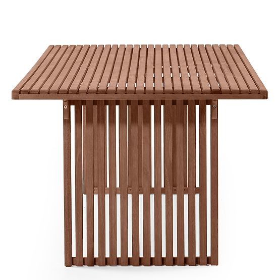 Table de jardin Familis ll, 240 cm, bois d'eucalyptus FSC, brun foncé