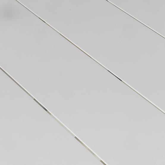 Table de jardin Piretto 180 cm, aluminium, blanc