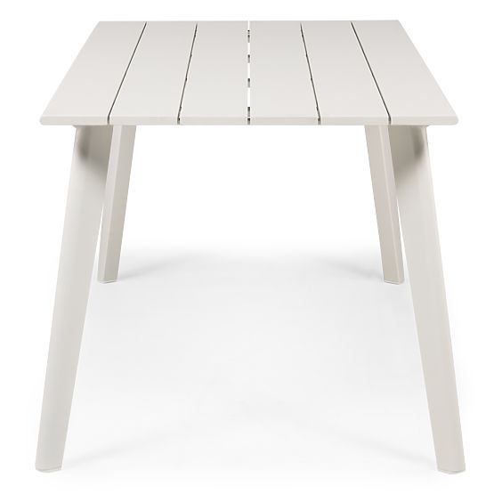 Table de jardin Piretto 180 cm, aluminium, blanc