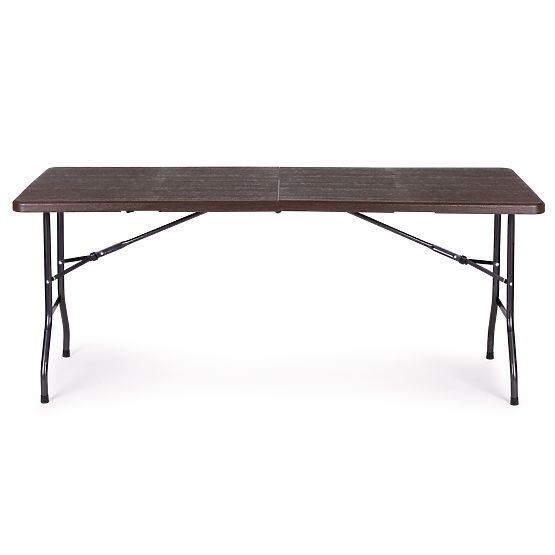 Table de jardin pliable pour banquet et traiteur 180 cm marron ModernHome