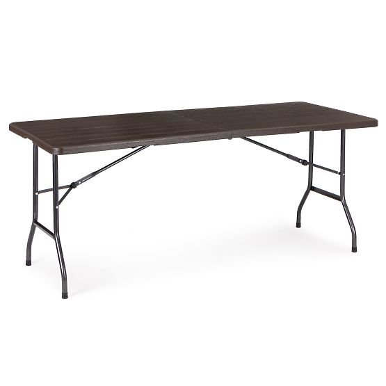 Table de jardin pliable pour banquet et traiteur 180 cm marron ModernHome