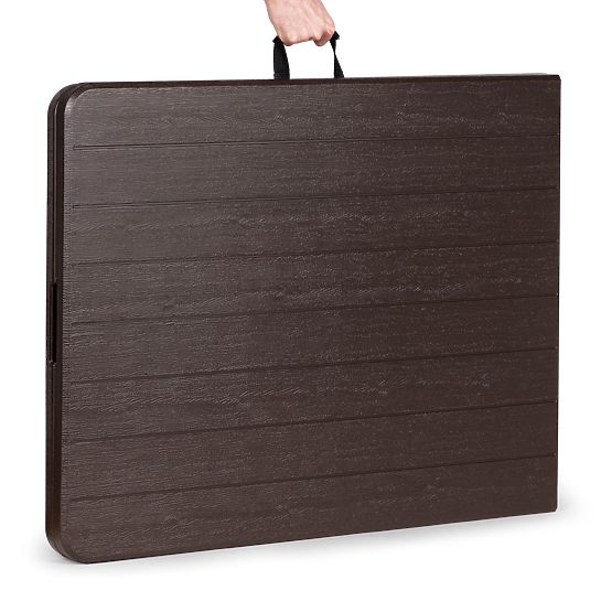 Table de jardin pliable pour banquet et traiteur 180 cm marron ModernHome