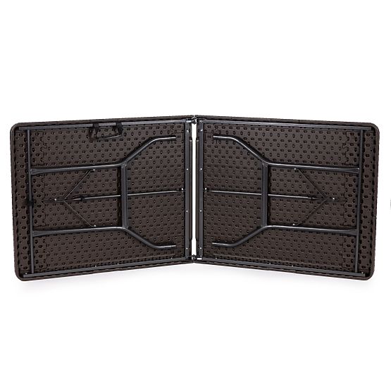 Table de jardin pliable pour banquet et traiteur 180 cm marron ModernHome