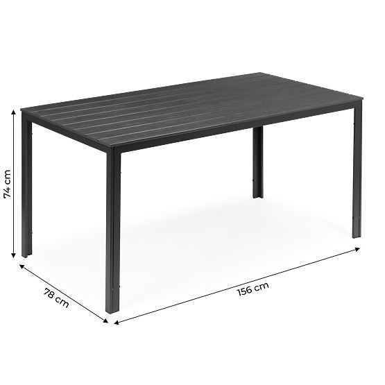 Table de jardin pour 6 personnes Polywood mobilier de terrasse