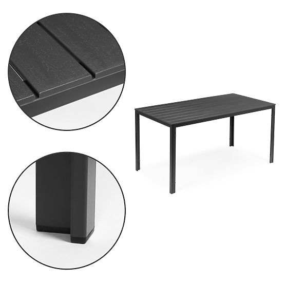 Table de jardin pour 6 personnes Polywood mobilier de terrasse