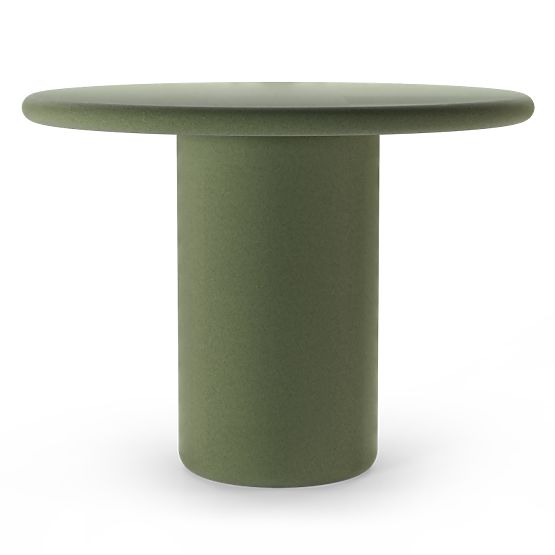 Table de jardin Vibonis 100 cm, rond, en ciment, vert