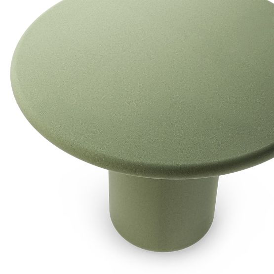 Table de jardin Vibonis 100 cm, rond, en ciment, vert