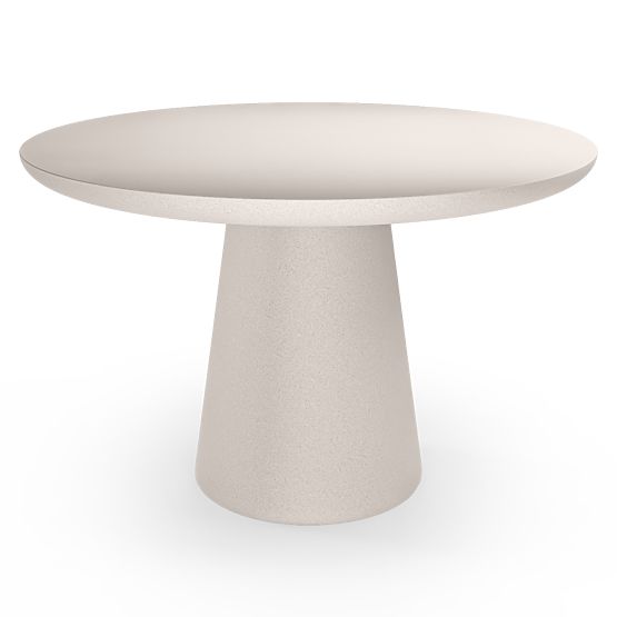 Table de jardin Vibonis 280 cm, ovale, en ciment, beige clair