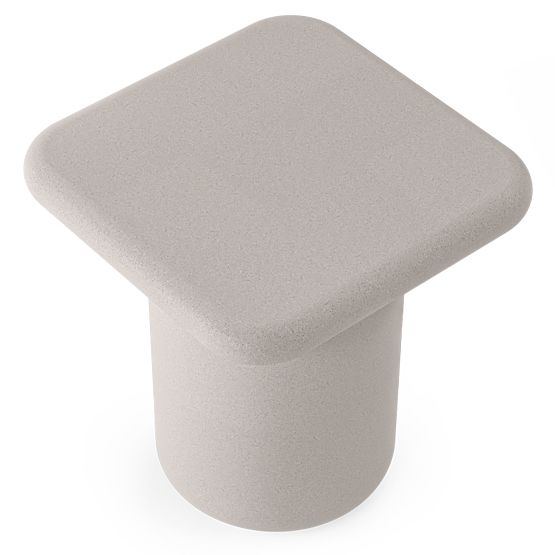 Table de jardin Vibonis 42 cm, carrée, en ciment, beige clair