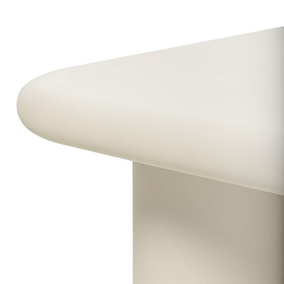 Table de jardin Vibonis 70 cm, carrée, en ciment, beige clair