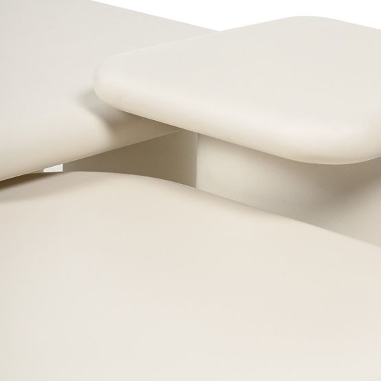 Table de jardin Vibonis 70 cm, carrée, en ciment, beige clair