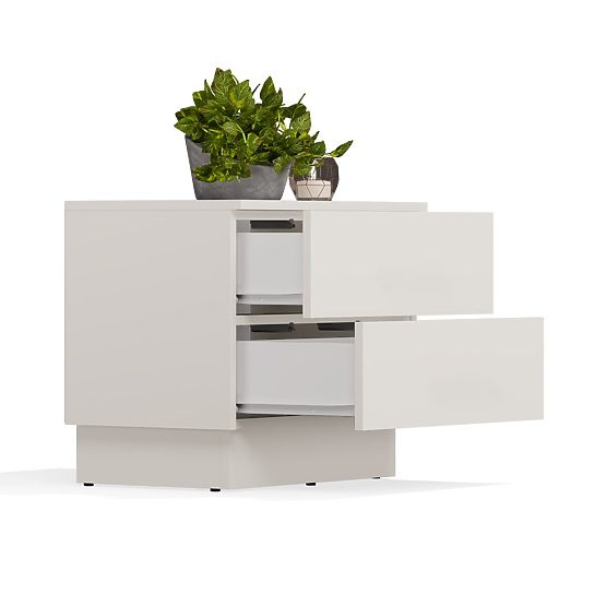 Table de nuit AMBER 2S avec 2 tiroirs pour chambre à coucher KAŠMÍR Beige