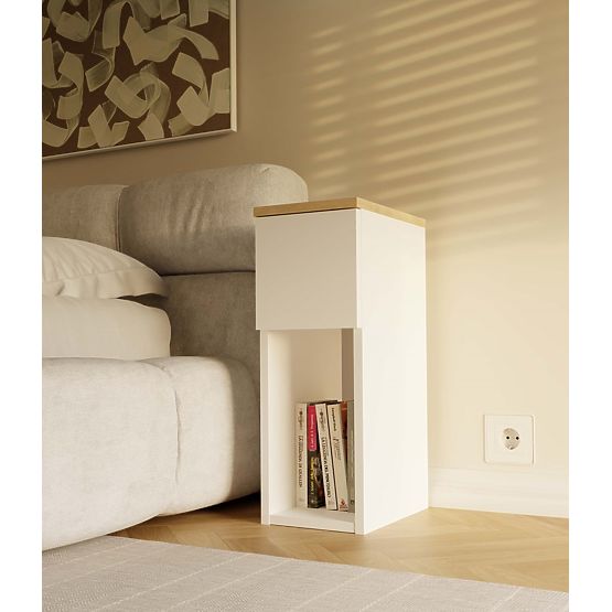 Table de nuit GALAX 20/1S BLANC-ARTISAN