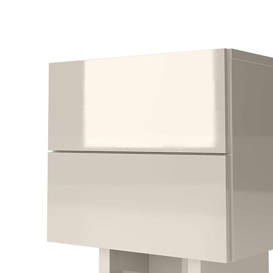 Table de nuit Glim, couleur cachemire, brillant