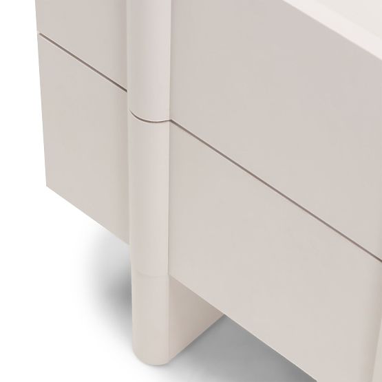 Table de nuit Moss en cachemire, arrondi