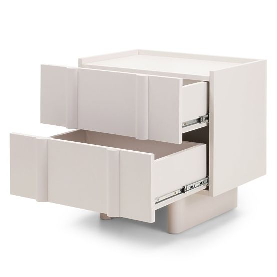 Table de nuit Moss en cachemire, arrondi