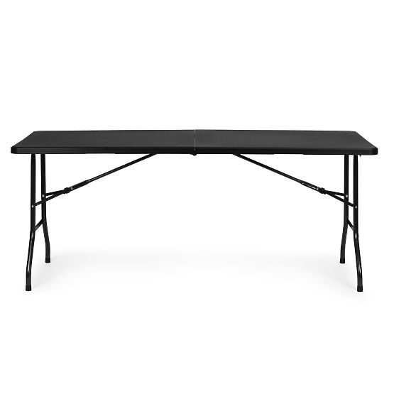 Table de restauration pliable 180 cm en valise noir ModernHome