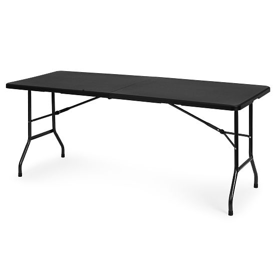 Table de restauration pliable 180 cm en valise noir ModernHome