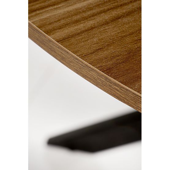 Table EDGAR, plateau - noyer, pieds - noirs (2p=1 pièce)