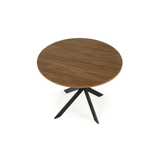 Table EDGAR, plateau - noyer, pieds - noirs (2p=1 pièce)
