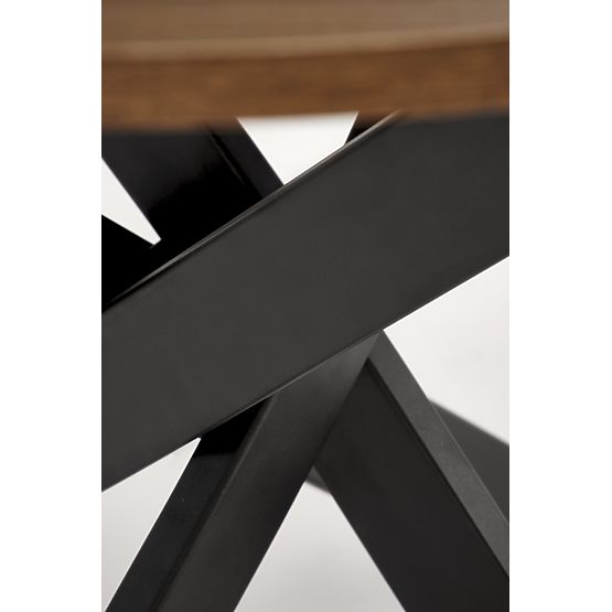 Table EDGAR, plateau - noyer, pieds - noirs (2p=1 pièce)