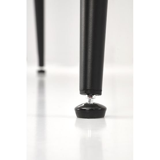 Table EMILIO 120 plateau - marbre blanc, pieds - noirs (2p=1pièce)