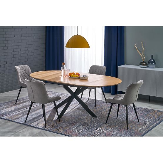 Table extensible ACORD, naturel / noir (2p=1ks)