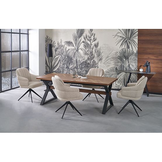 Table extensible BARON, noyer / noir (2p=1ks)