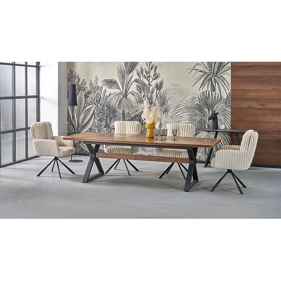 Table extensible BARON, noyer / noir (2p=1ks)