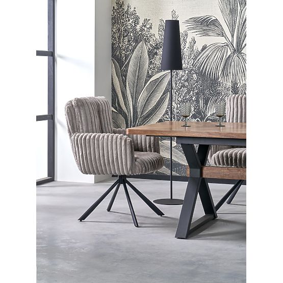 Table extensible BARON, noyer / noir (2p=1ks)