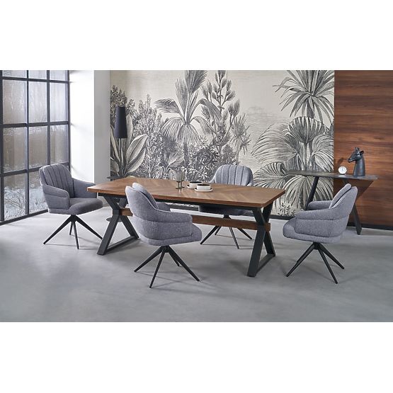 Table extensible BARON, noyer / noir (2p=1ks)