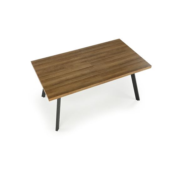 Table extensible BERLIN 140-180 cm, plateau - noyer, cadre - noir (2p=1ks)