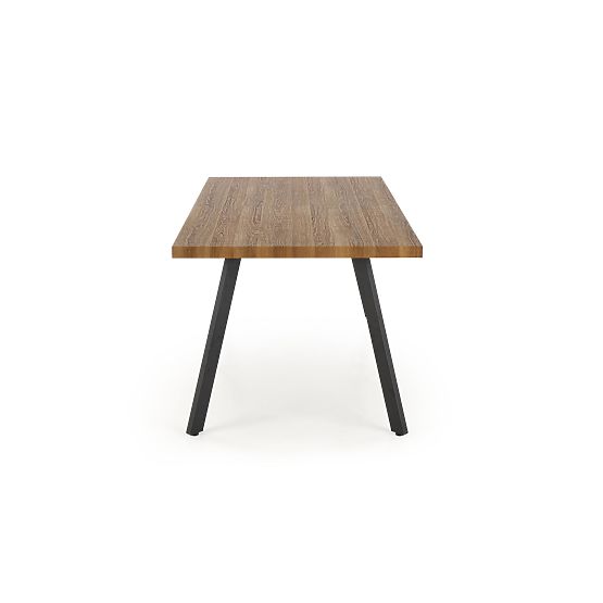 Table extensible BERLIN 140-180 cm, plateau - noyer, cadre - noir (2p=1ks)