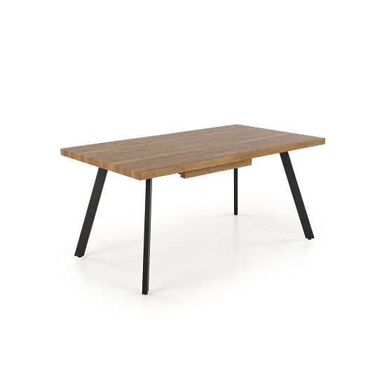 Table extensible BERLIN 140-180 cm, plateau - noyer, cadre - noir (2p=1ks)