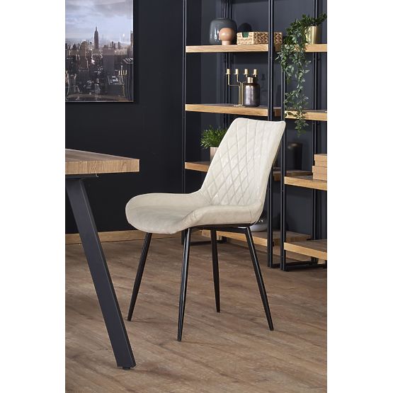 Table extensible BERLIN 140-180 cm, plateau - noyer, cadre - noir (2p=1ks)