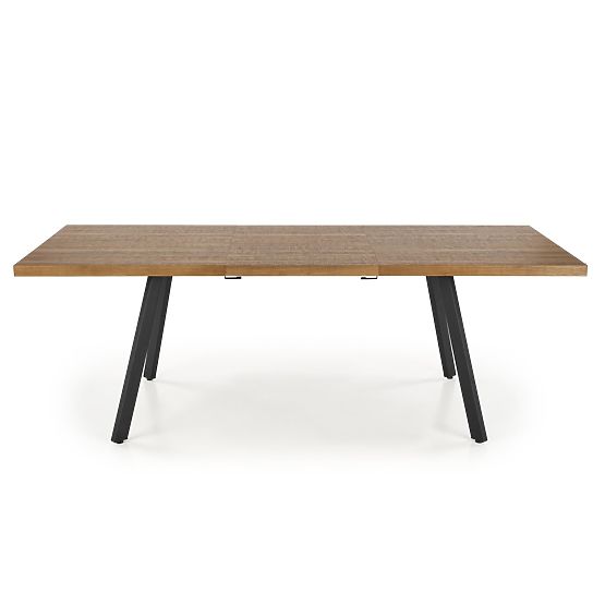 Table extensible BERLIN 140-180 cm, plateau - noyer, cadre - noir (2p=1ks)