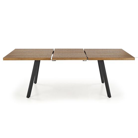Table extensible BERLIN 140-180 cm, plateau - noyer, cadre - noir (2p=1ks)