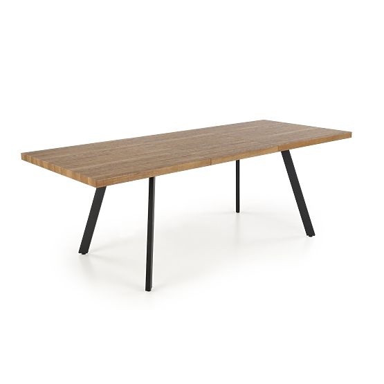 Table extensible BERLIN 140-180 cm, plateau - noyer, cadre - noir (2p=1ks)
