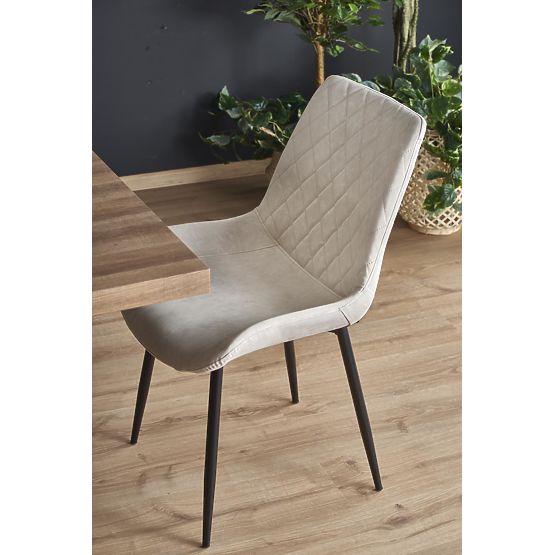 Table extensible BERLIN 140-180 cm, plateau - noyer, cadre - noir (2p=1ks)