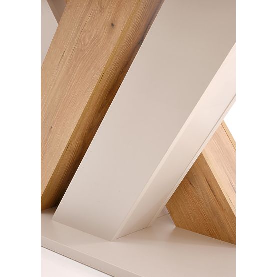 Table extensible BRANDON 160-200/90 cm cachemire/chêne cremona (2p=1ks)