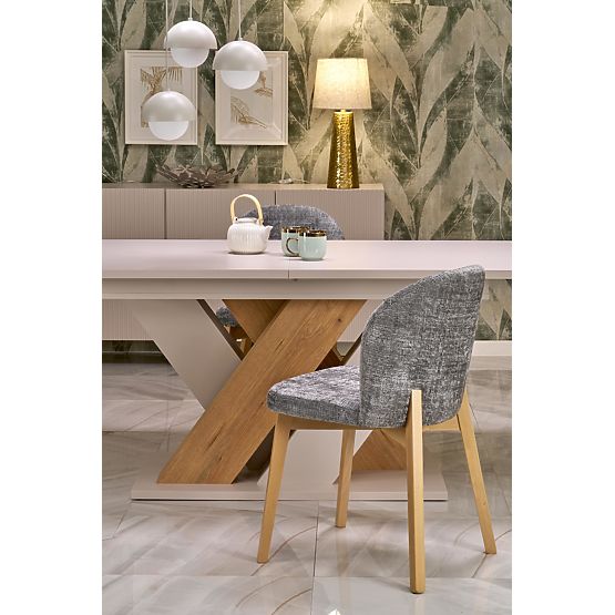 Table extensible BRANDON 160-200/90 cm cachemire/chêne cremona (2p=1ks)