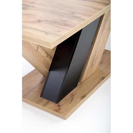 Table extensible BRANDON 160-200/90 cm chêne wotan/noir