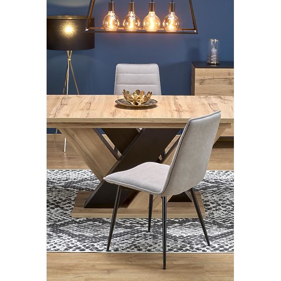 Table extensible BRANDON 160-200/90 cm chêne wotan/noir
