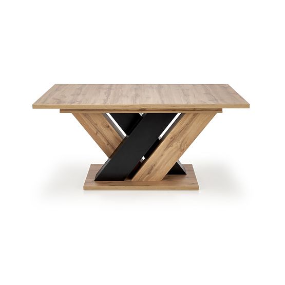 Table extensible BRANDON 160-200/90 cm chêne wotan/noir
