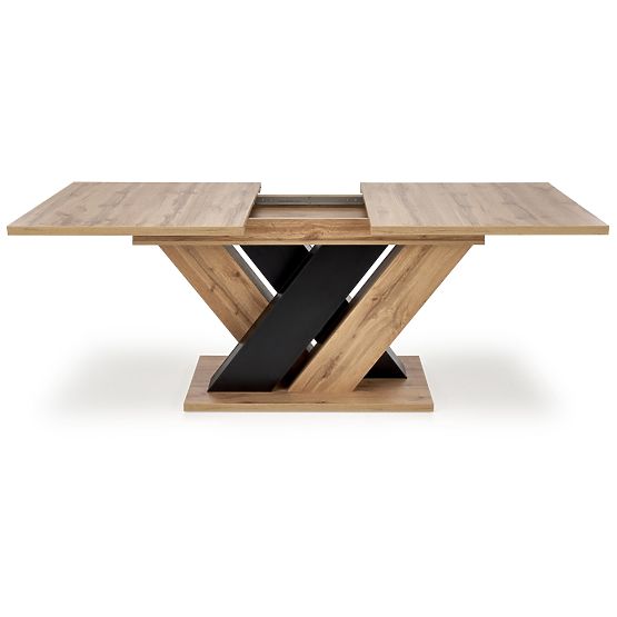 Table extensible BRANDON 160-200/90 cm chêne wotan/noir