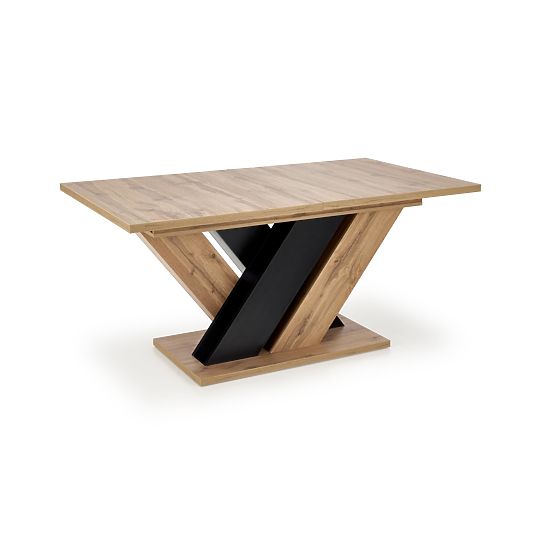 Table extensible BRANDON 160-200/90 cm chêne wotan/noir