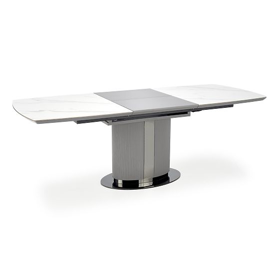 Table extensible DANCAN, marbre blanc / gris / gris clair / noir (3p=1ks)