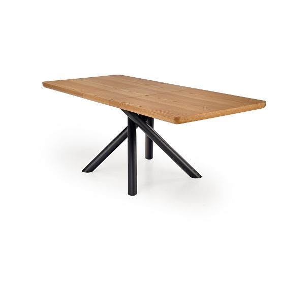 Table extensible DERRICK chêne naturel / noir (2p=1ks)