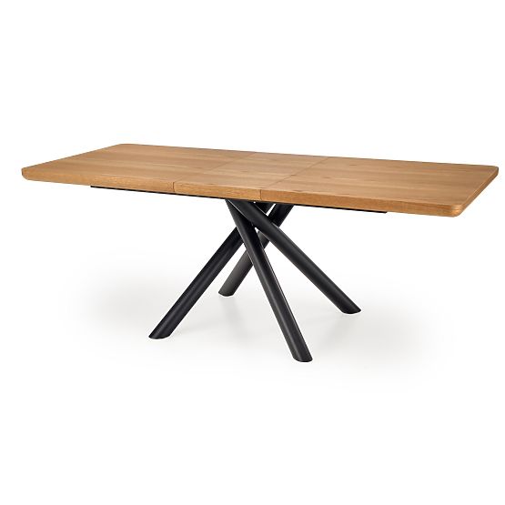 Table extensible DERRICK chêne naturel / noir (2p=1ks)