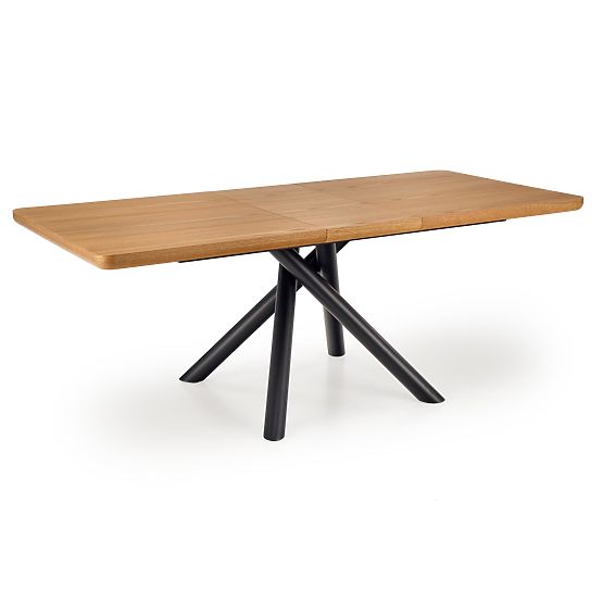 Table extensible DERRICK chêne naturel / noir (2p=1ks)